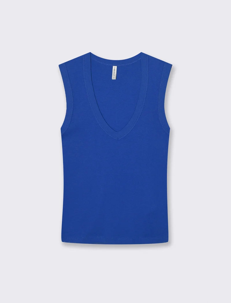 Canotta Basic in Cotone con Scollo V - Royal