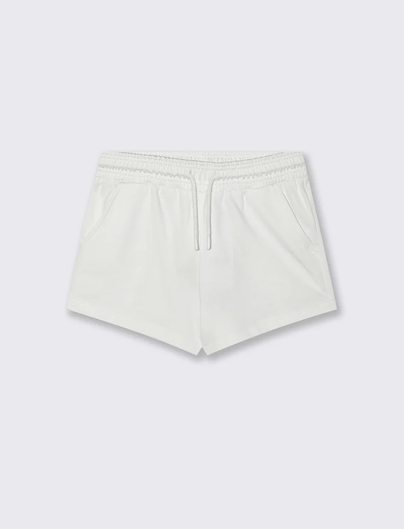 Short estivo in french terry per bambina - Bianco