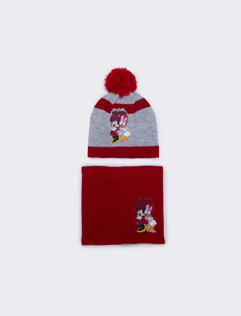 Set collo e cappello minnie - Rosso