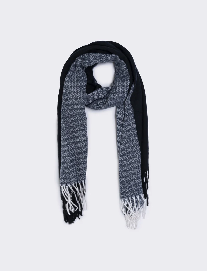 Sciarpa bicolor uomo - Blu