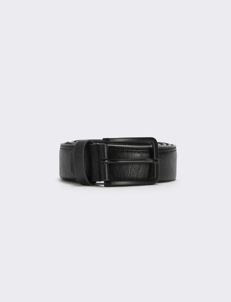 Cintura liscia uomo elegante e versatile - Nero