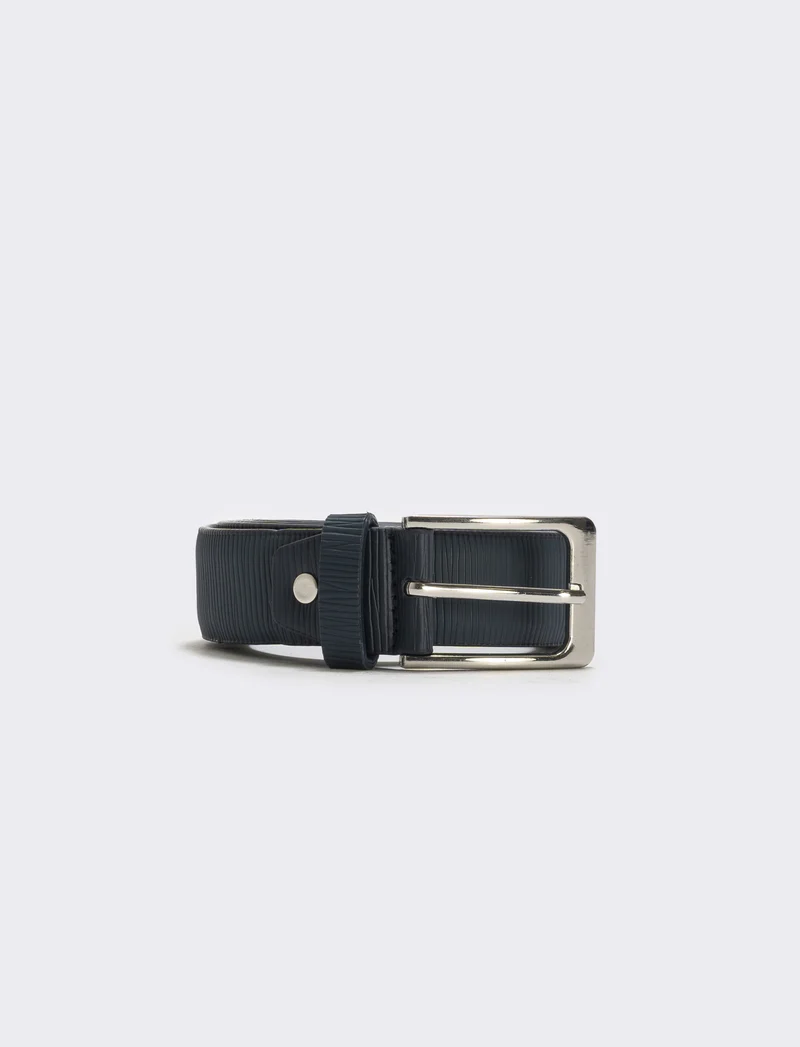 Cintura fusto rigato elegante e versatile - Blu