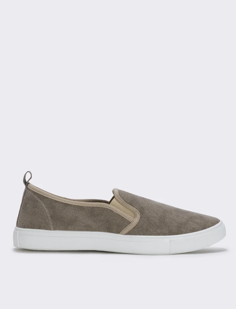 Slip-on in canvas da uomo in due colori - Sabbia
