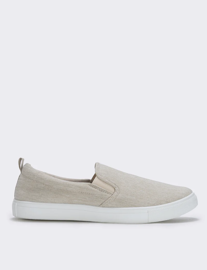 Slip-on beige da uomo con elastici - Beige