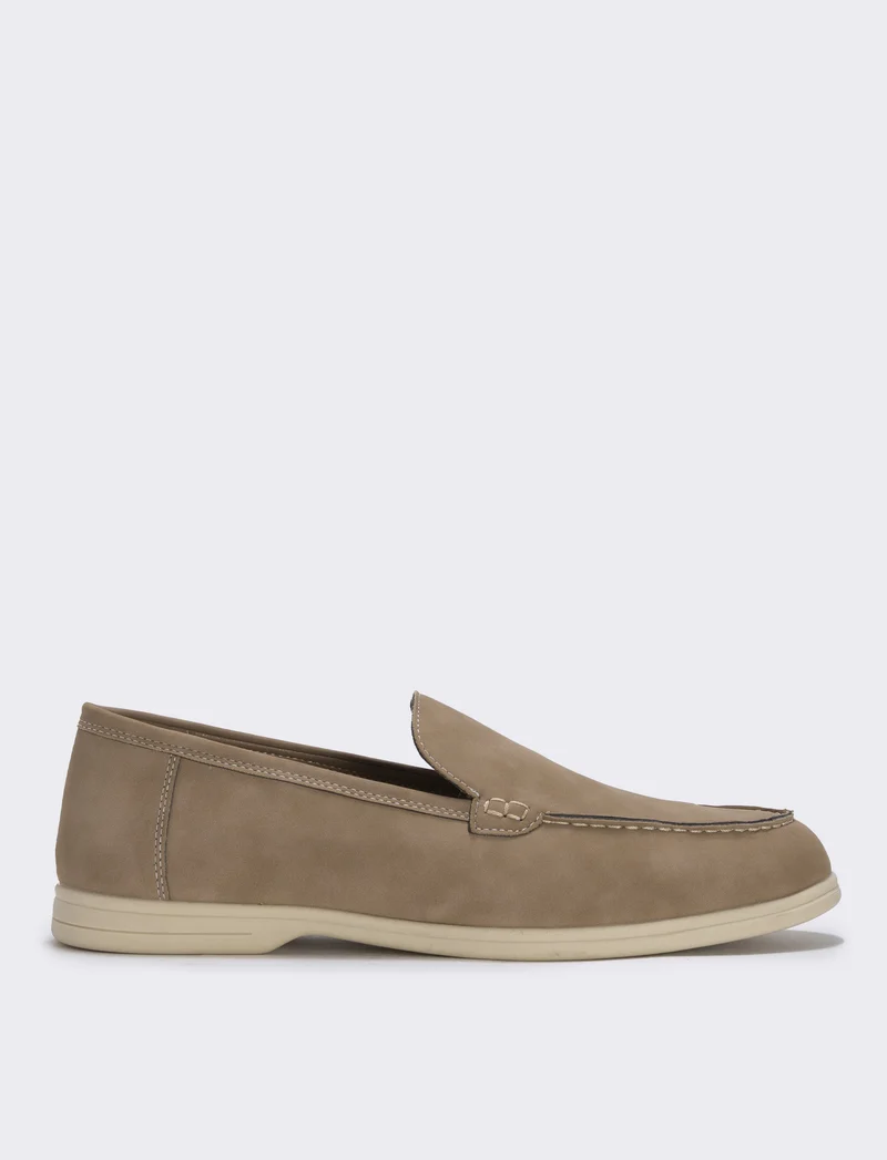 Scarpa scamosciata uomo effetto poliuretano - Grigio tortora