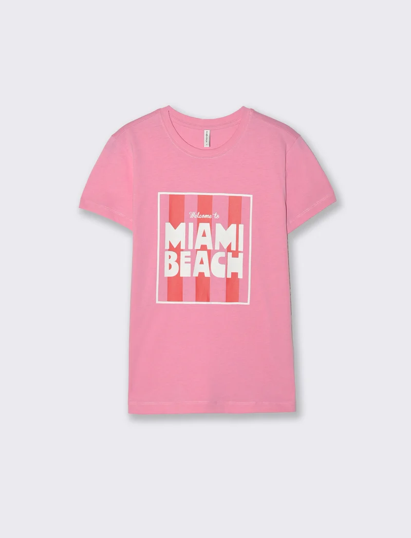 T-Shirt Mezza Manica con Stampa Frontale - var 2