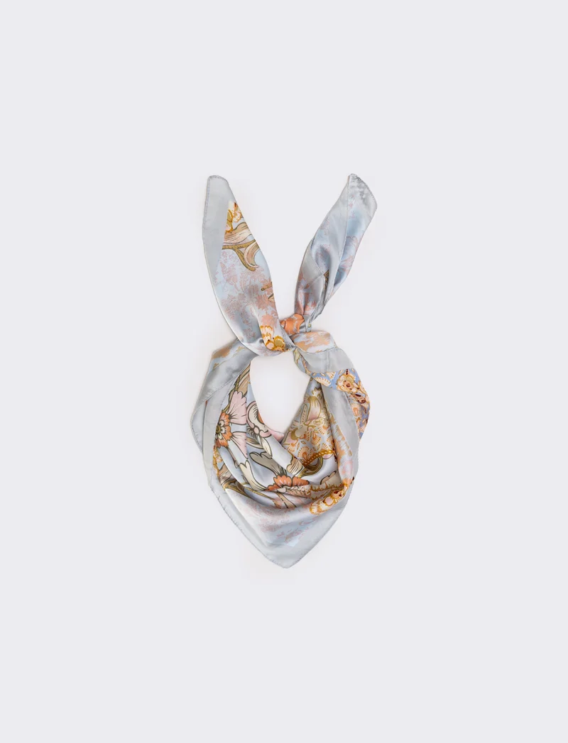 Foulard con fantasia - Denim
