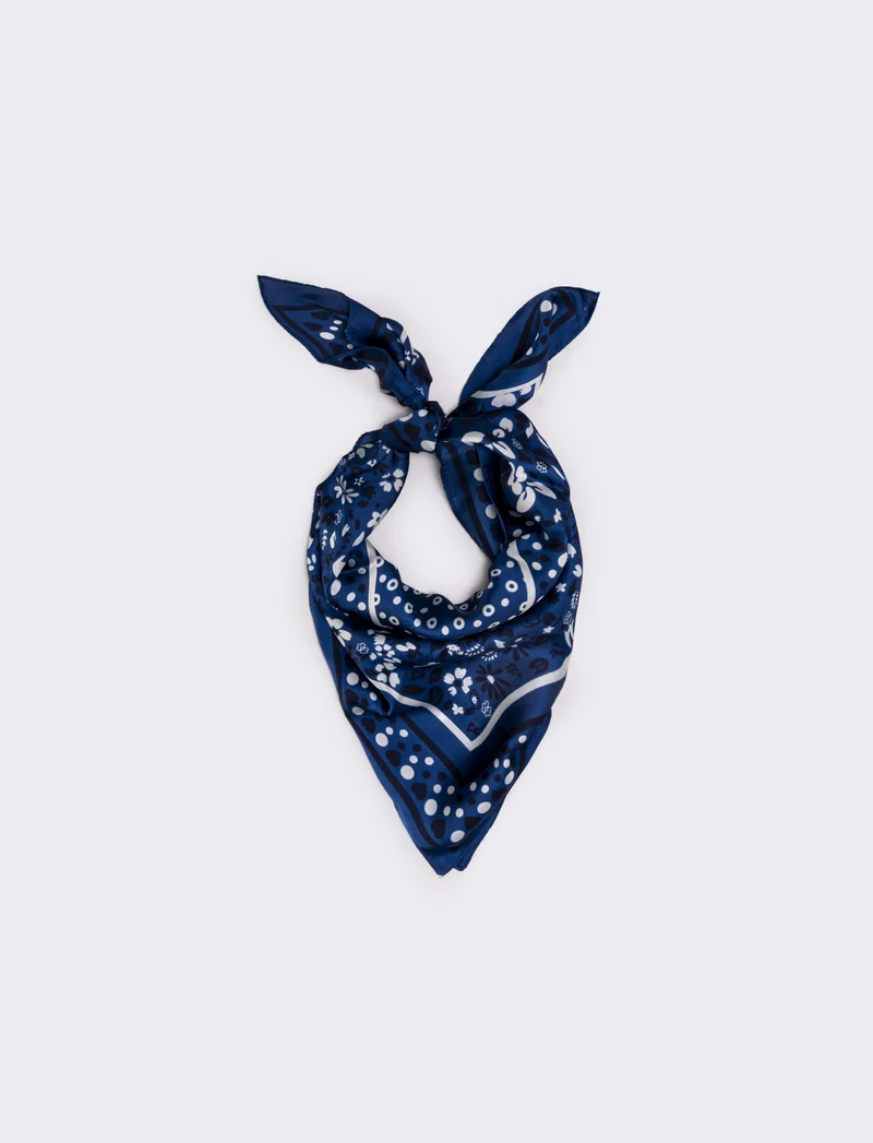 Foulard in varie fantasie per donne - Blu