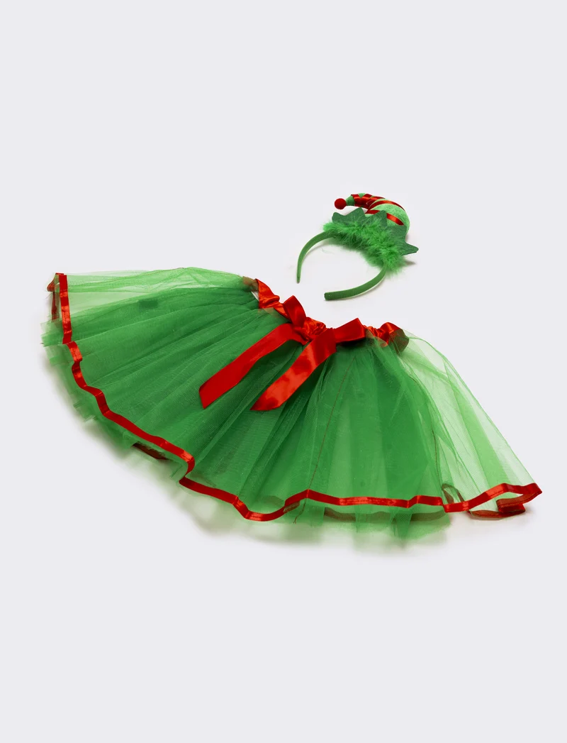 Travestimento bambina natale percorsi - Verde