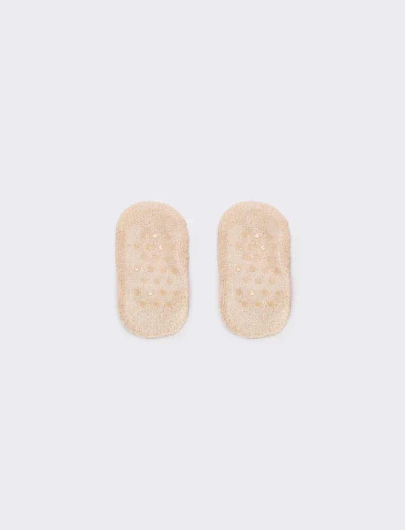 Calzini bambina babbuccia soggetti natalizi - Beige