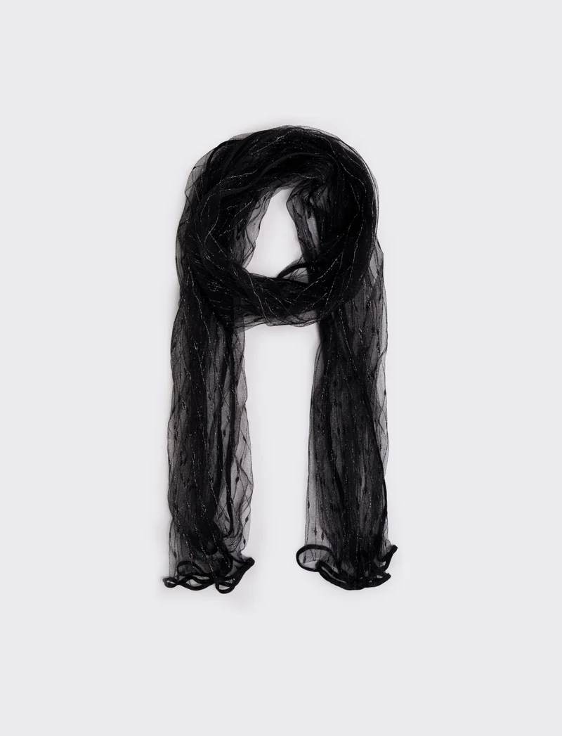 Foulard e stola in vari tessuti - Nero