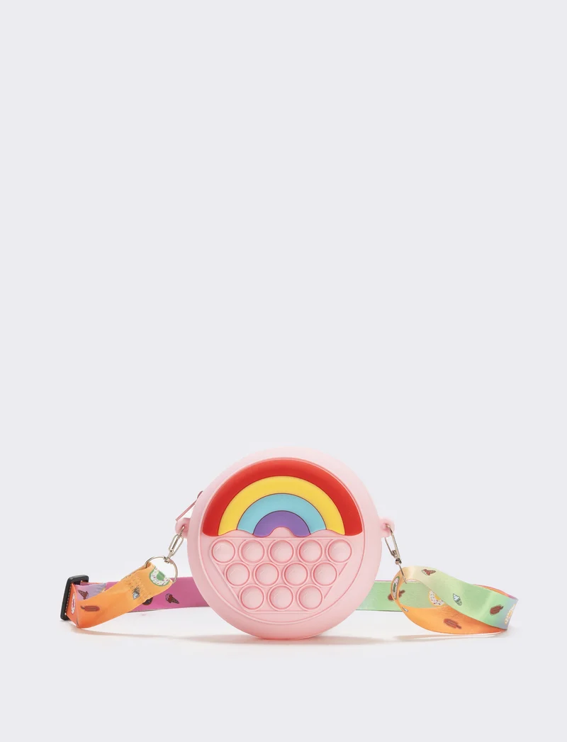 Borsetta pop it arcobaleno divertente - Rosa