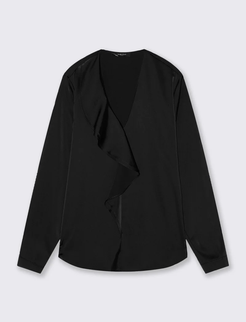 CASACCA CON ROUCHES - Nero
