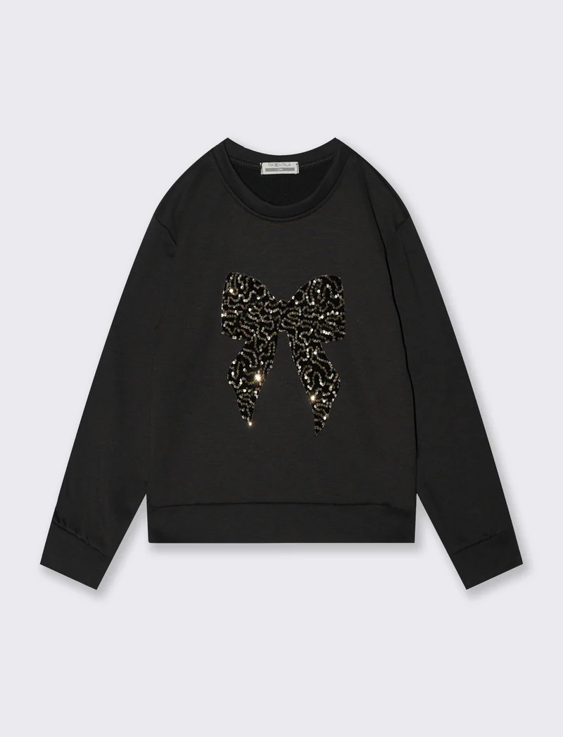 FELPA CON FIOCCO IN PAILLETTES - Fantasia