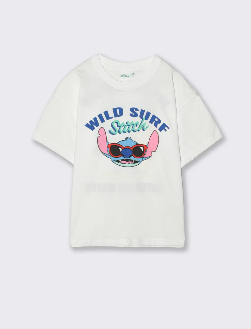 T-shirt Stich: divertente e versatile - Bianco