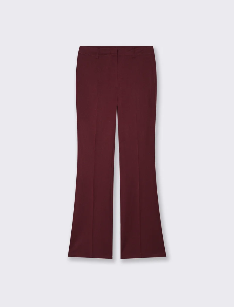 Pantalone chiusura uomo con gamba a zampa - Bordeaux