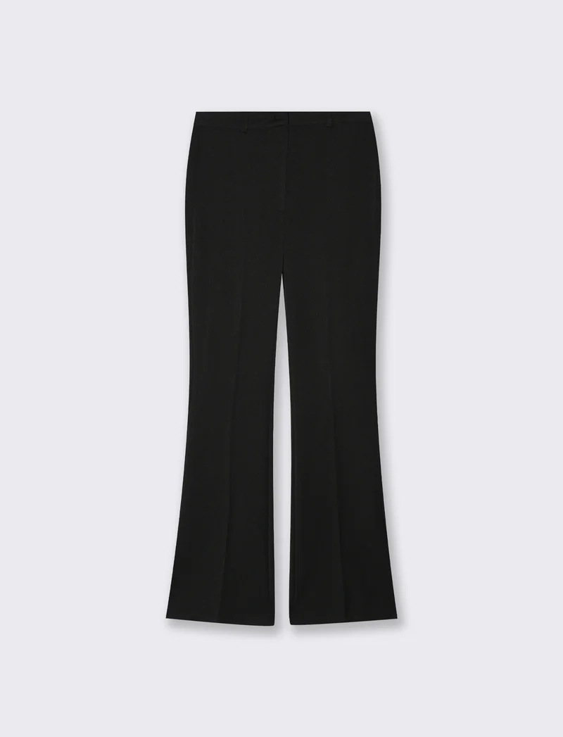 Pantalone chiusura uomo con gamba a zampa - Nero