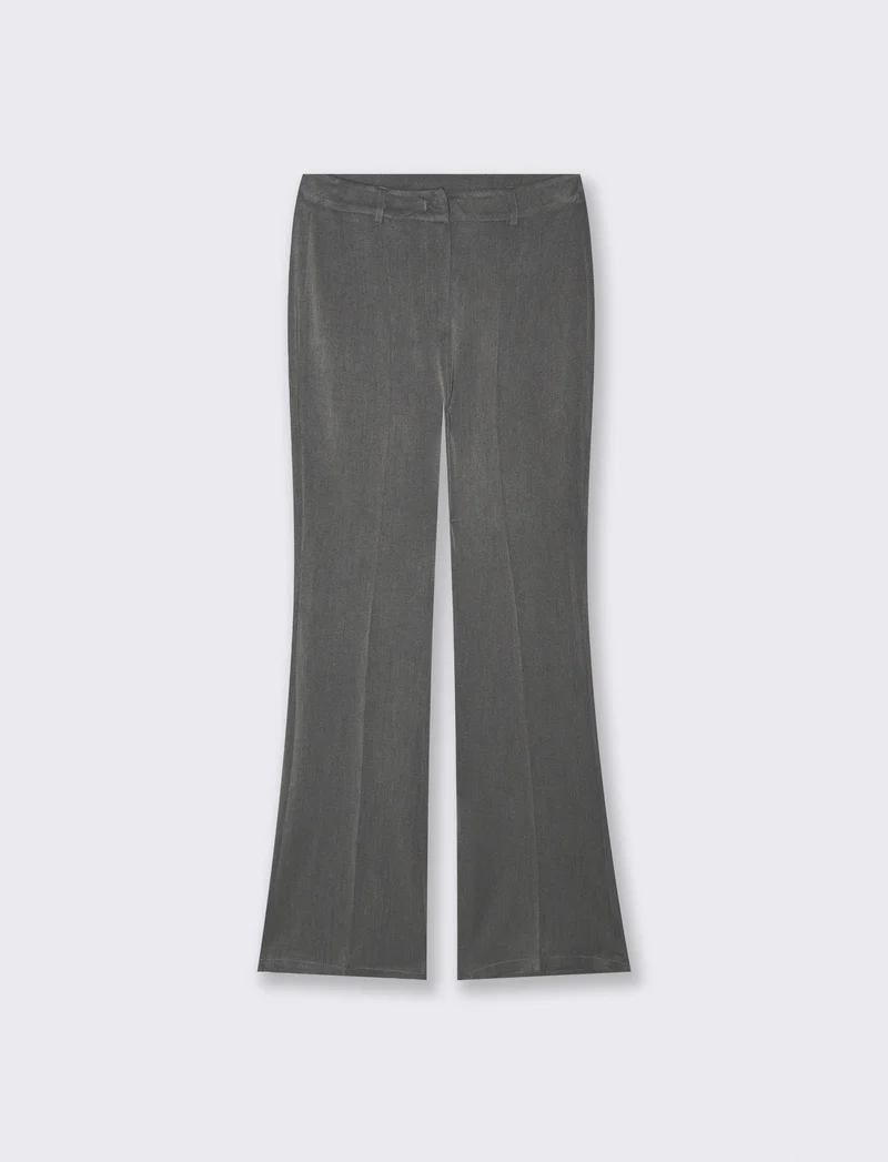 Pantalone chiusura uomo con gamba a zampa - Grigio