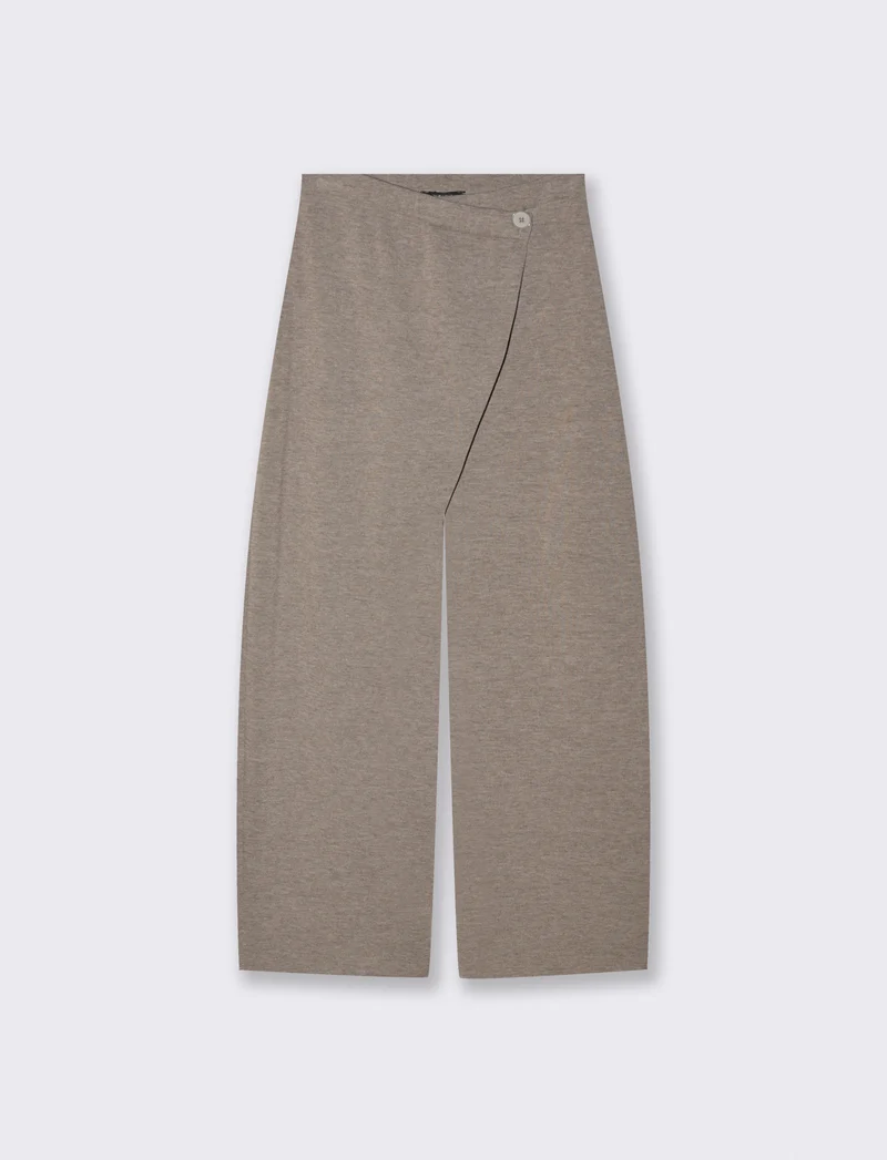 Pantalone in maglia - Cammello