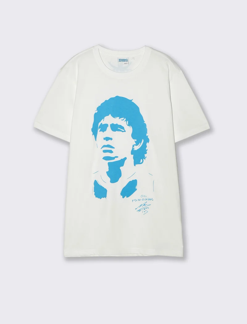 T-shirt Jersey Premium Stampa D10S - Bianco
