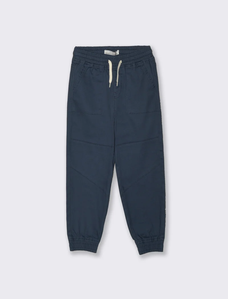 Pantaloni Jogger in Cotone Elastico - Blu