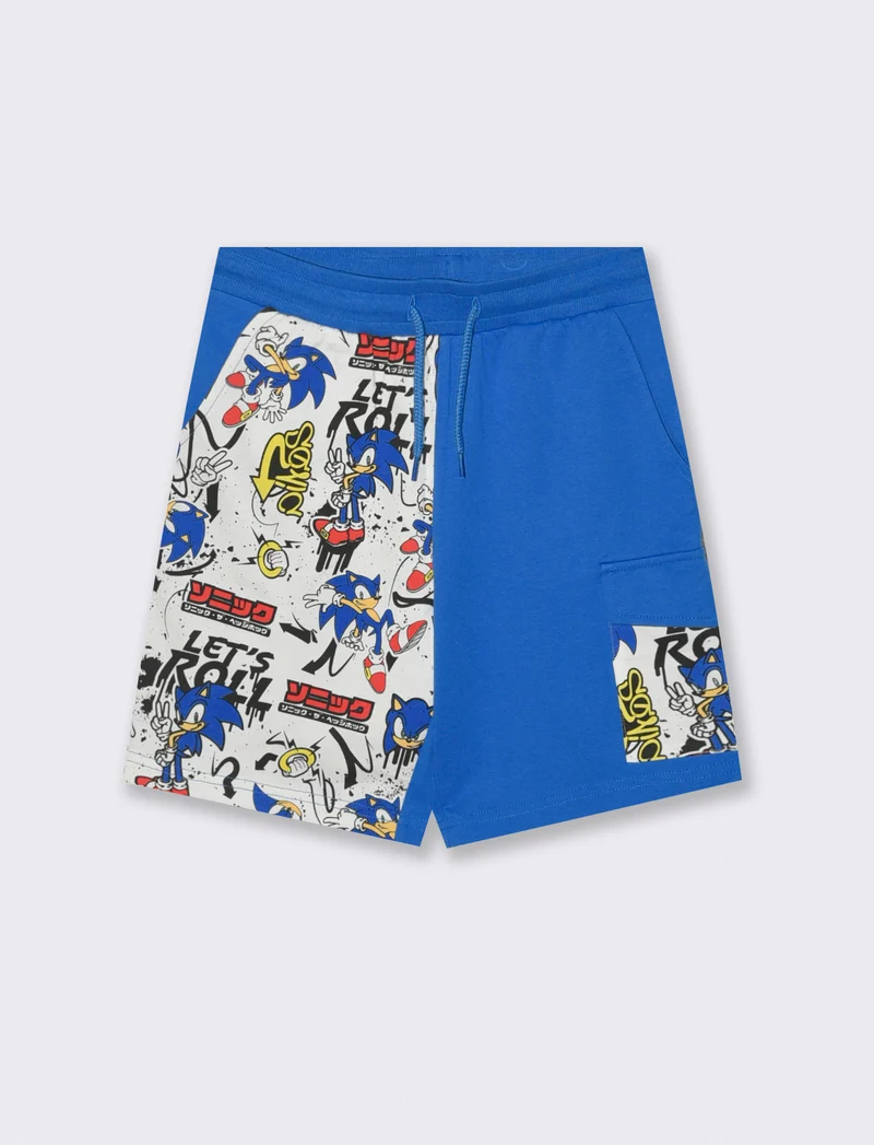 Bermuda Sonic in cotone colorato - Blu cobalto