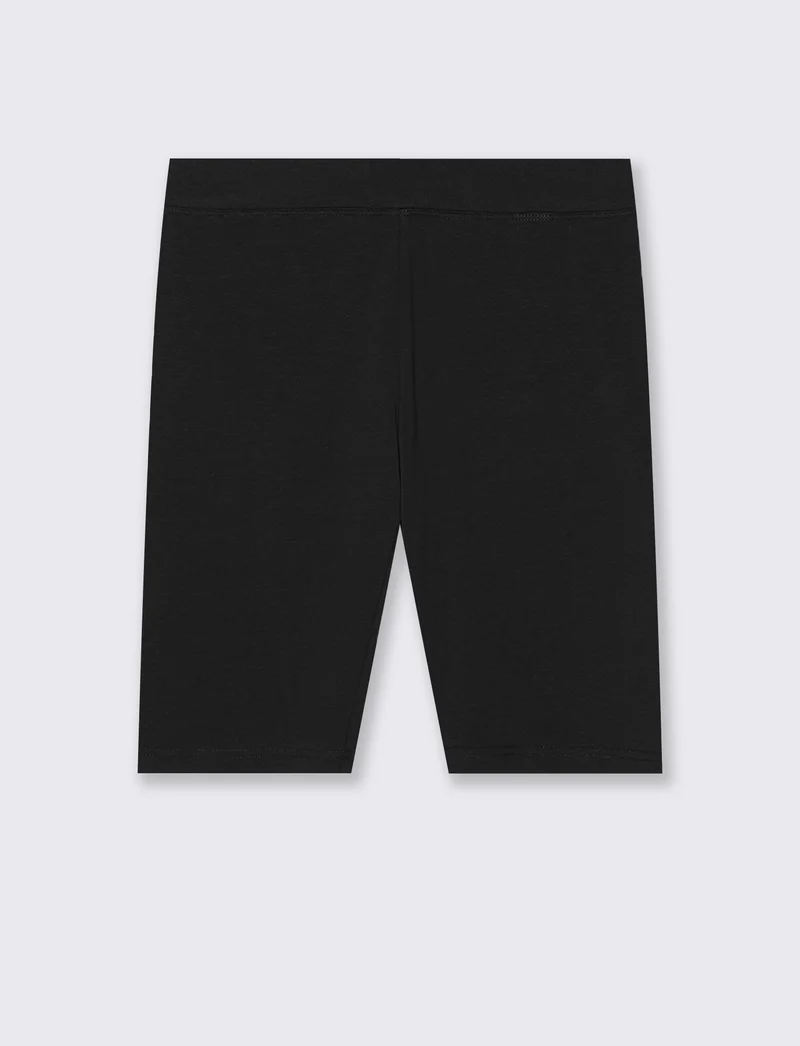 Leggings Ciclista con Fascia Elastico Vita - Nero