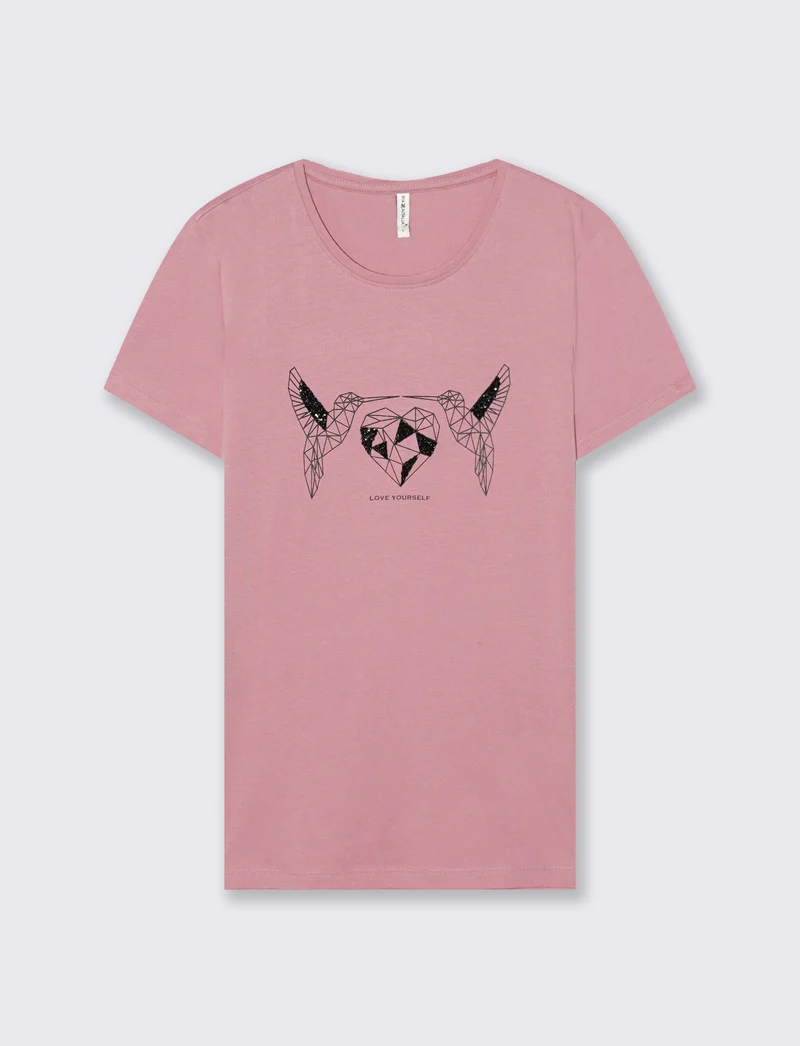 T-Shirt in Cotone con Stampa Frontale - Var 4