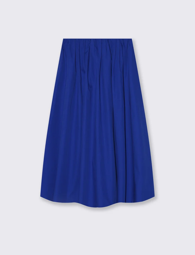 Gonna lunga con elastico e tasche fianchi - Royal