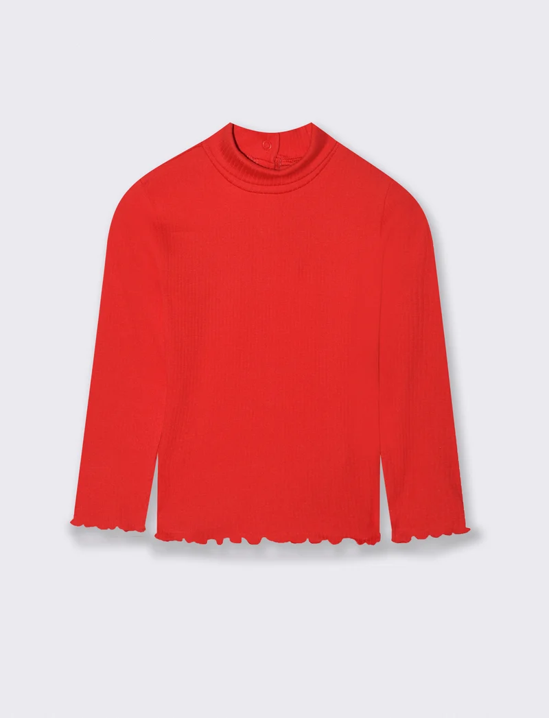Lupetto tessuto costina - Rosso