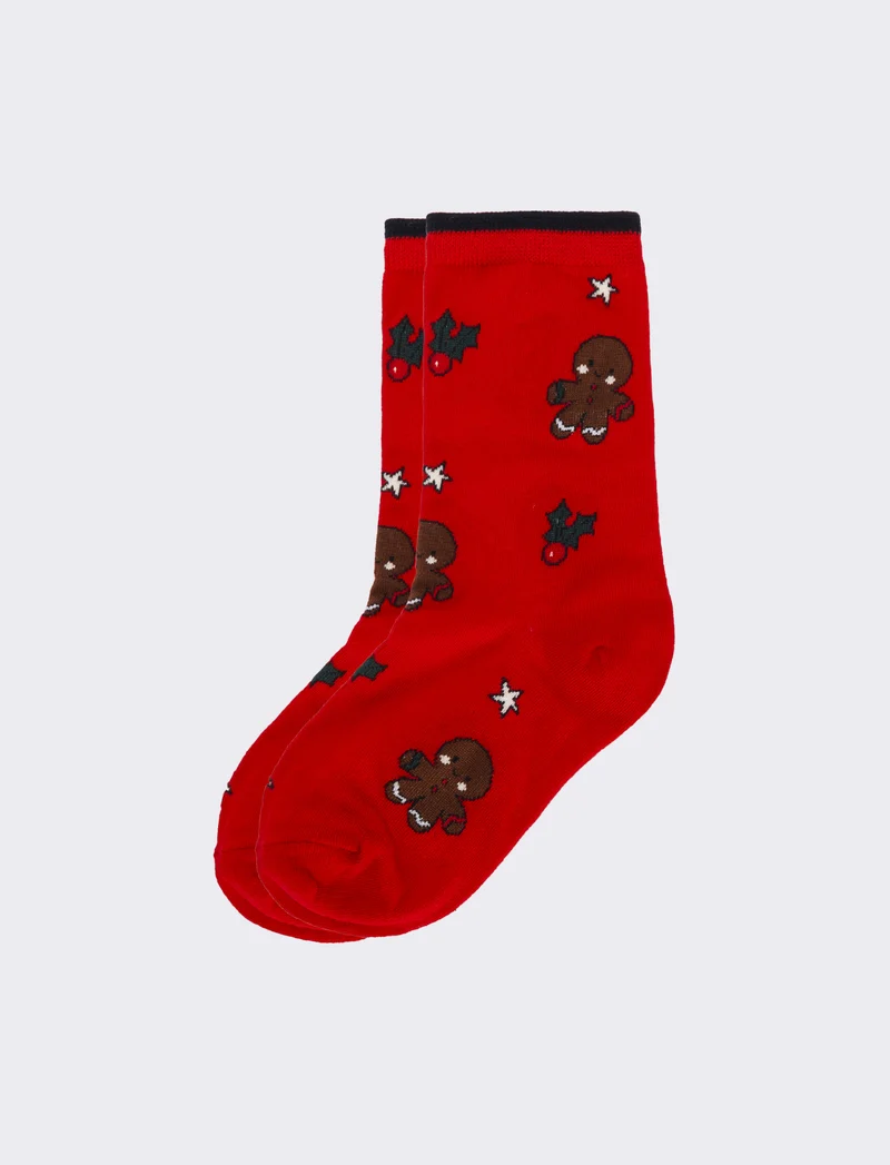 Calzino natale bambino - Rosso