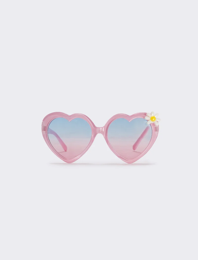 Occhiali sole cuore per bambina - Rosa