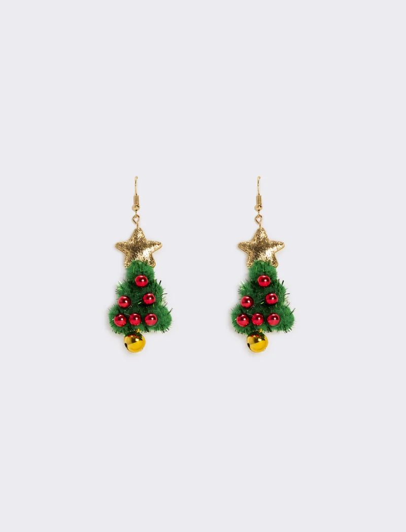 Orecchini donna natale pendenti albero - Oro