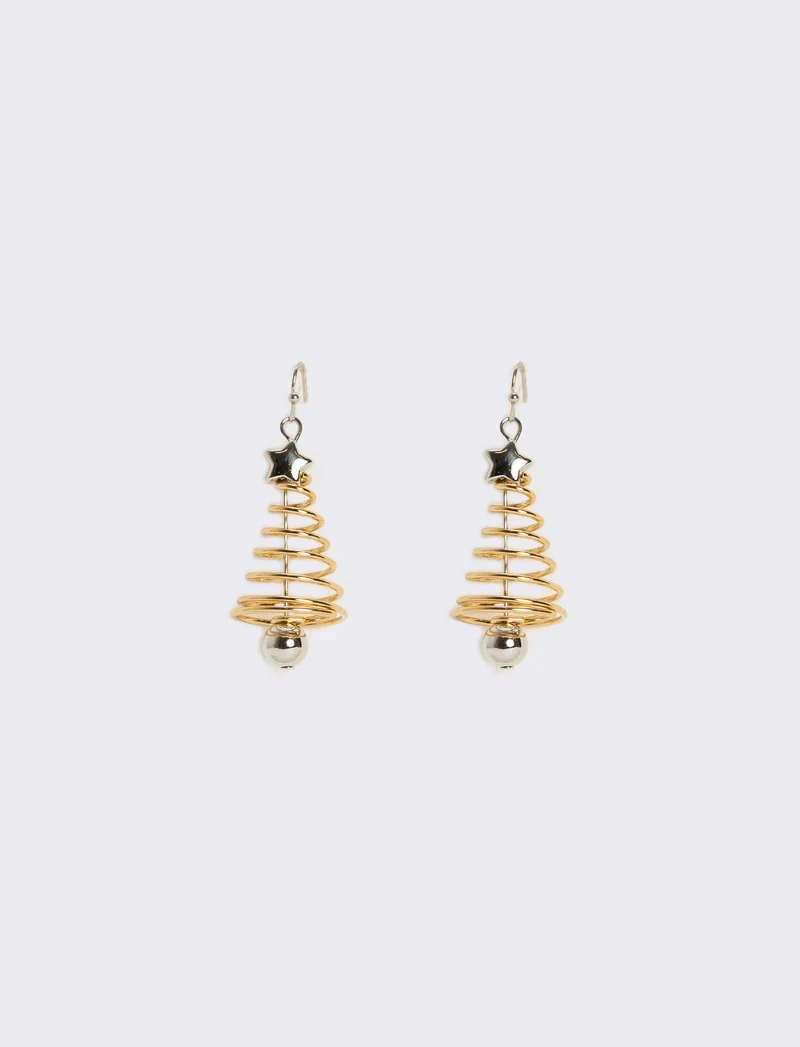 Orecchini donna albero natale spirale - Oro