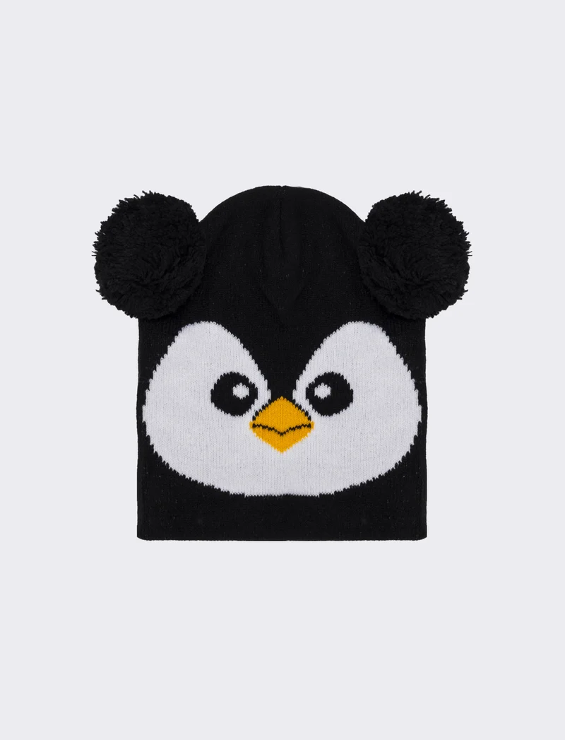 Cappello bambino stampa animali - Nero