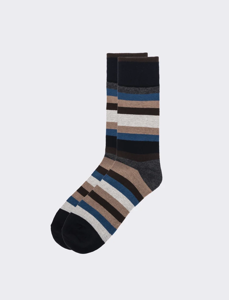 Calzino uomo fantasia mezzo - Multicolore