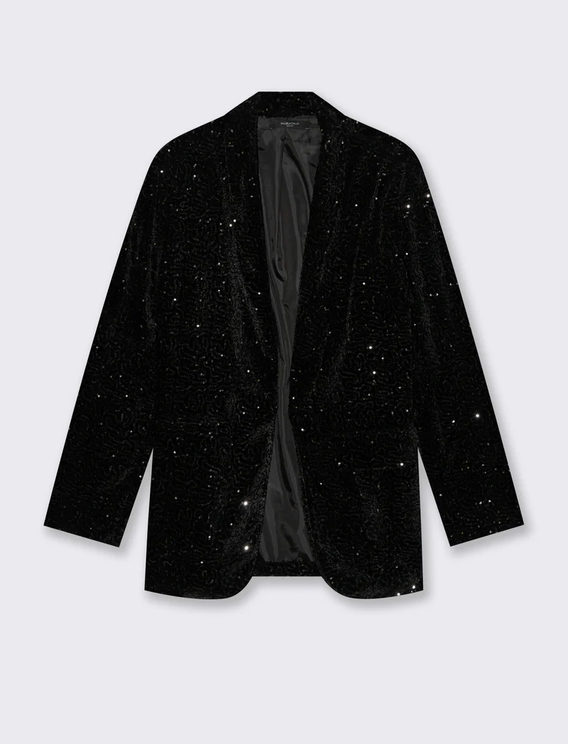 Giacca in paillettes - Nero
