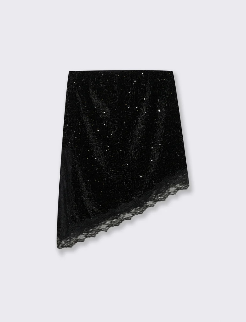 Gonna in paillettes - Nero