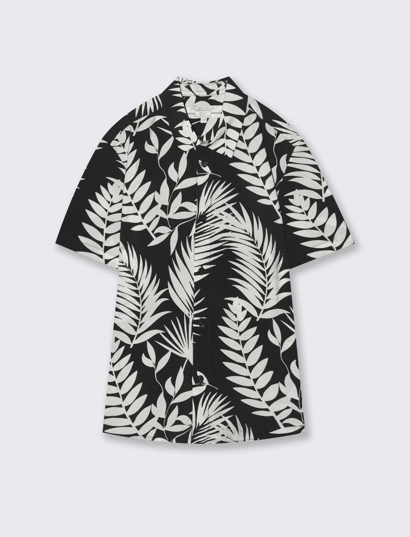 Camicia Fantasia Tropicale Mezza Manica - Fantasia