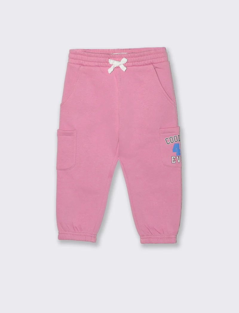 Jogger ampi con tasche e coulisse - Rosa candy