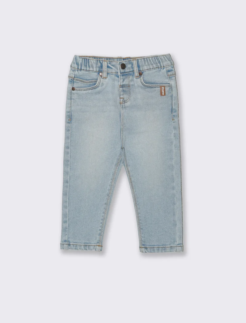 Jeans cinque tasche modello basico e casual - Denim chiaro