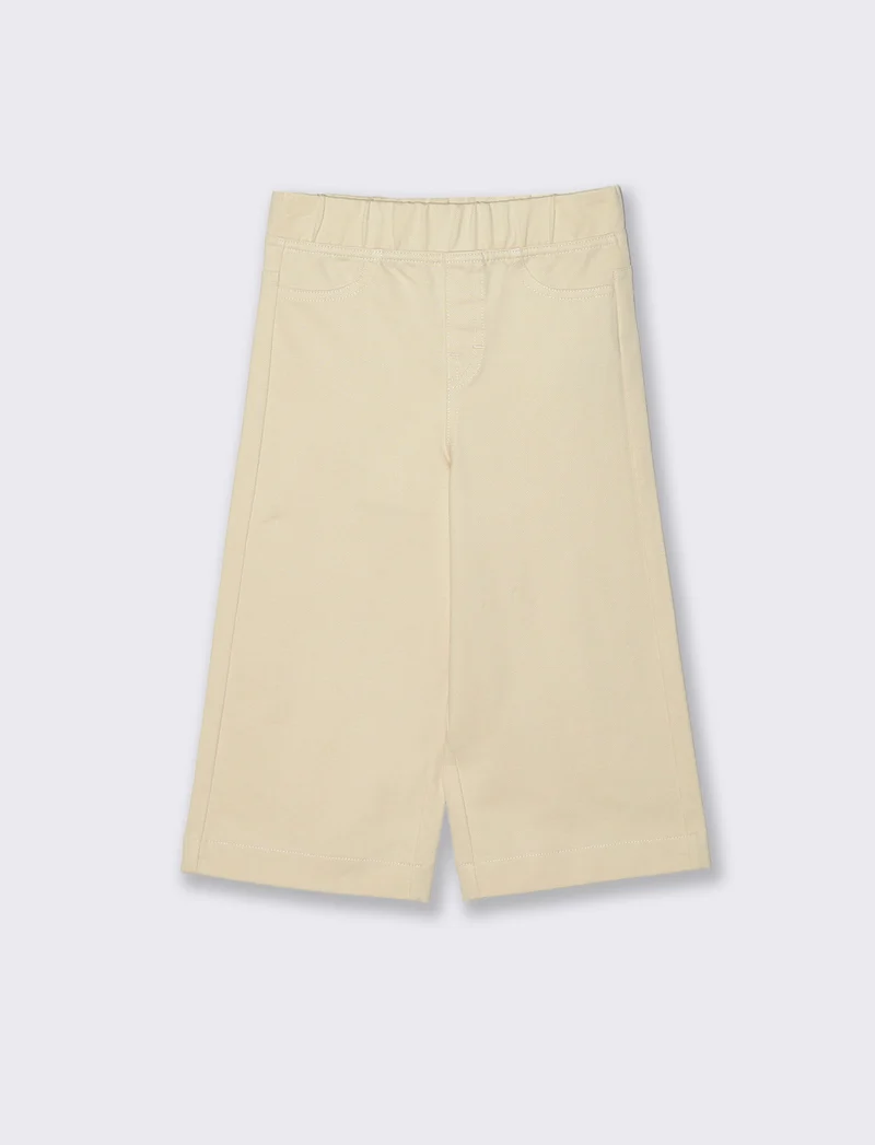 Pantafitness ampi in morbido denim - Beige