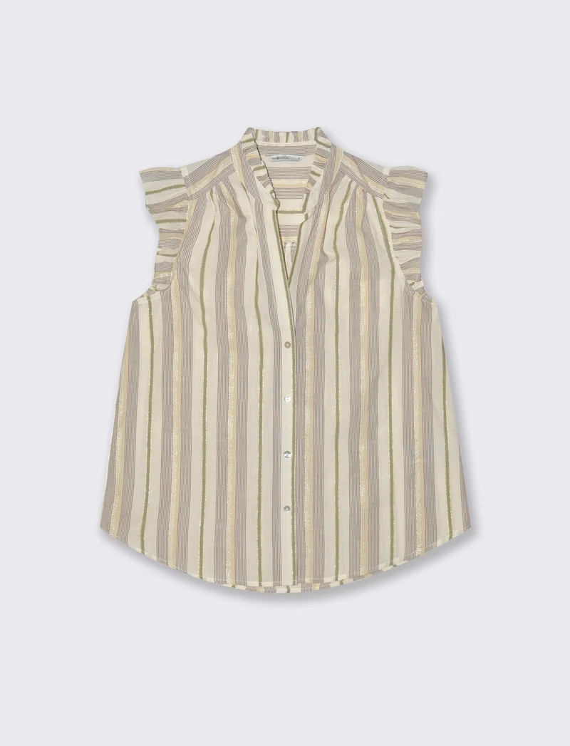 Camicia Giro Maniche con Rouches e Colletto - var 1