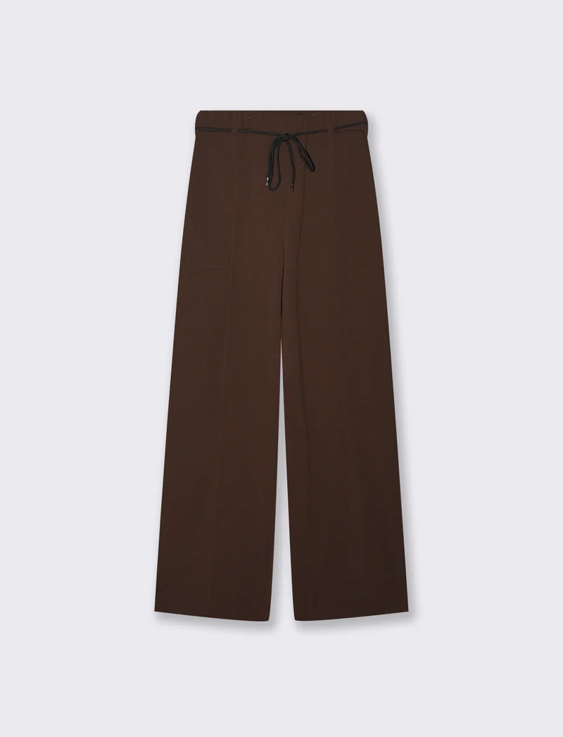 Pantalone con cintura e tasconi - Moro