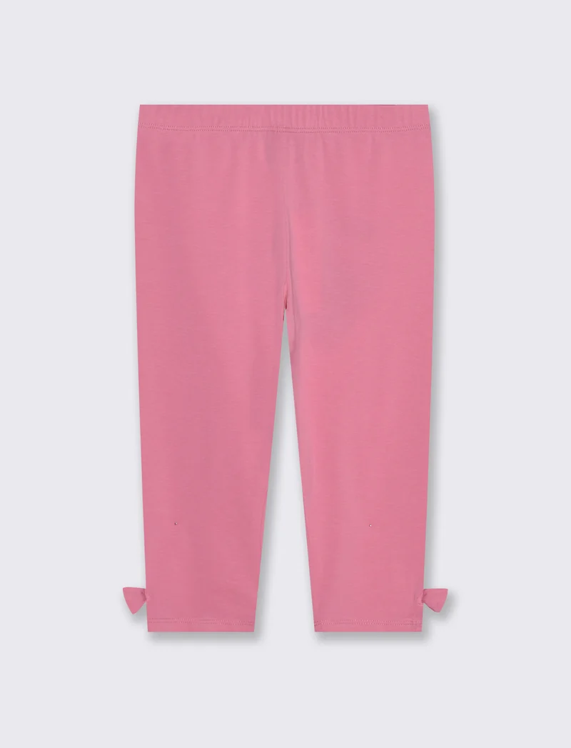 Leggings in cotone elastico per bambina - Rosa big bubble