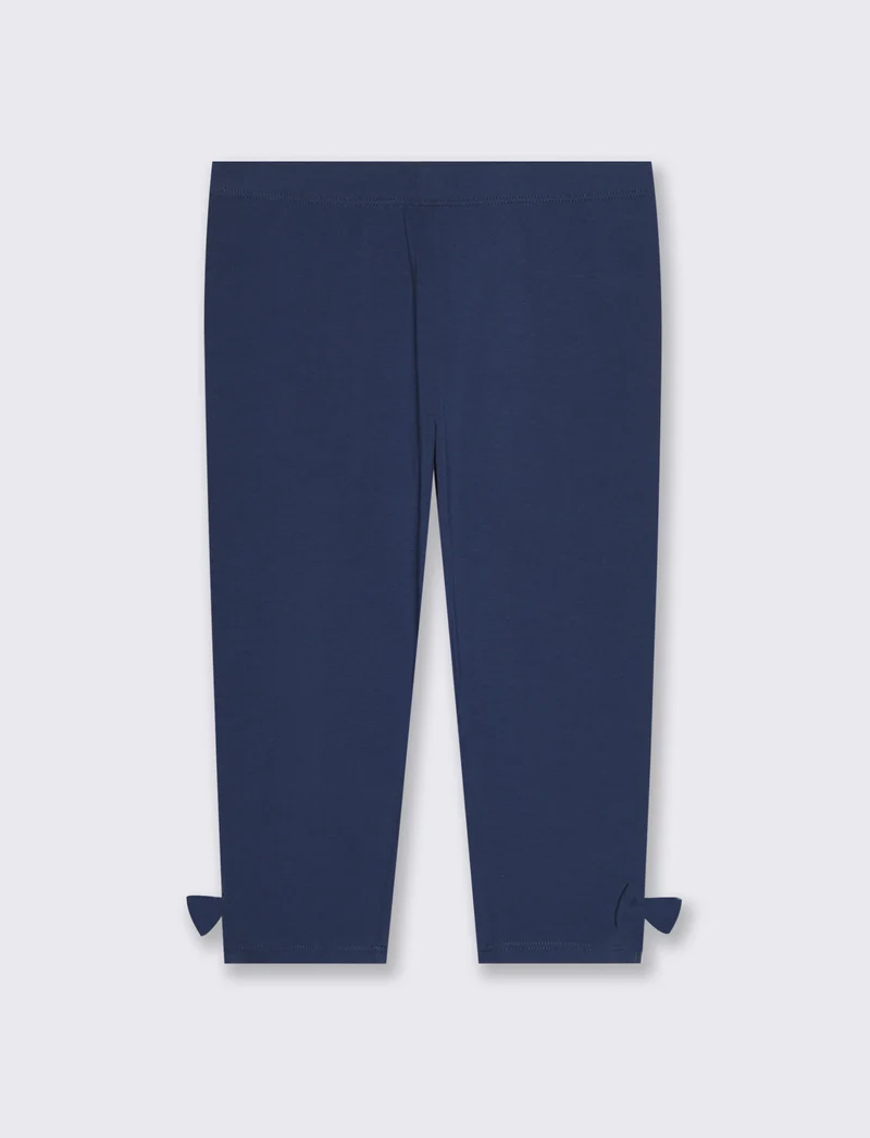Leggings in cotone elastico per bambina - Blu