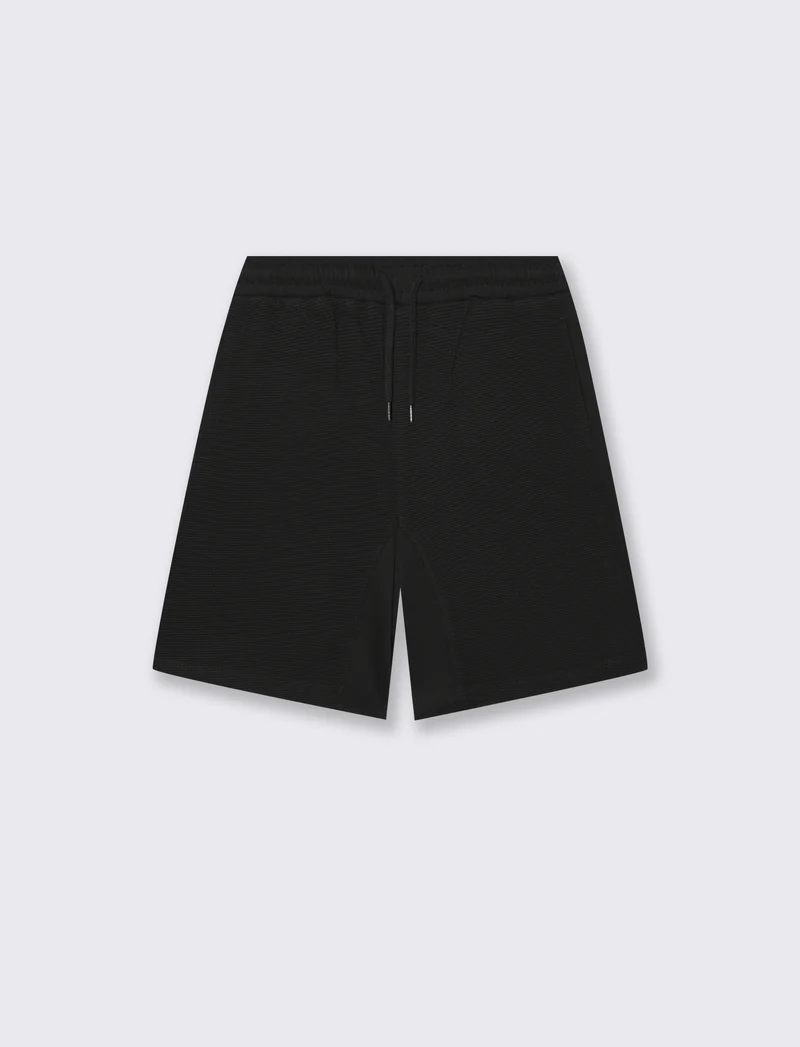 Bermuda in felpa dal look casual e stiloso - Nero