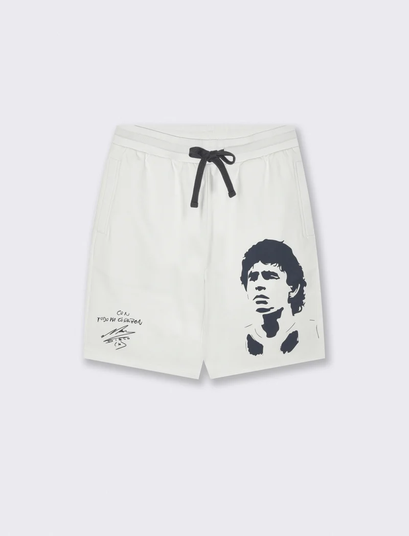 Bermuda in Felpa Leggera D10S - Bianco