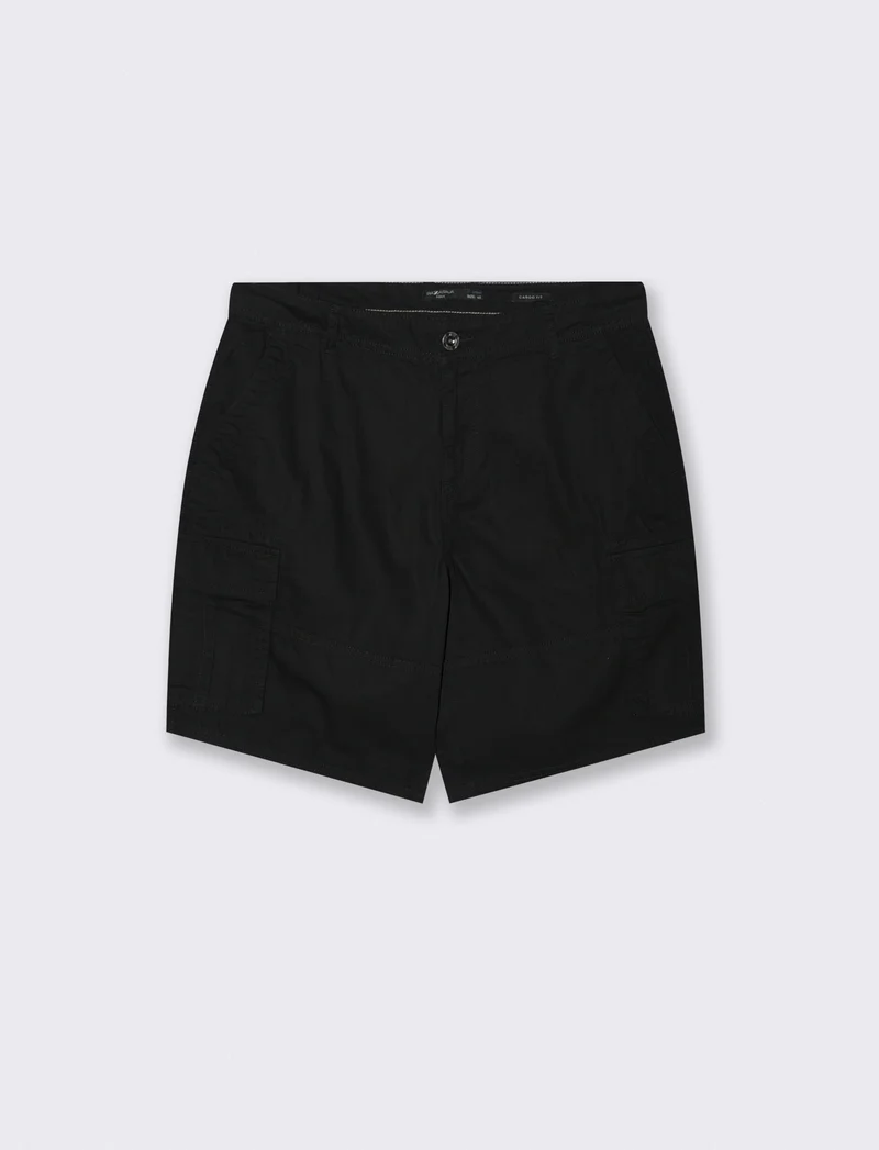 Bermuda cargo in tessuto ripstop - Nero