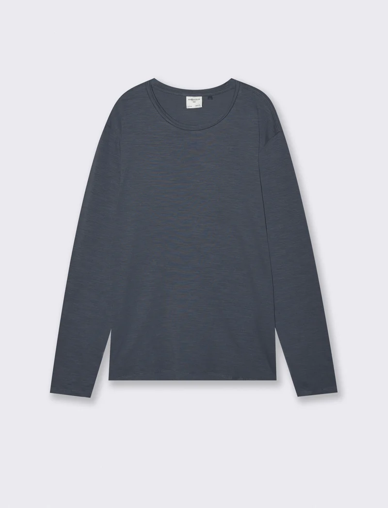 T-Shirt Girocollo Maniche Lunghe Cotone - Avion